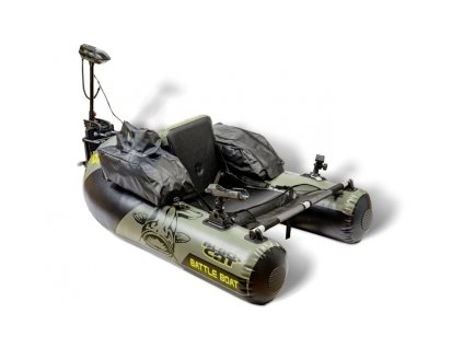 Black Cat Belly boat + elektromotor Battle Boat Set 170 cm 113 cm