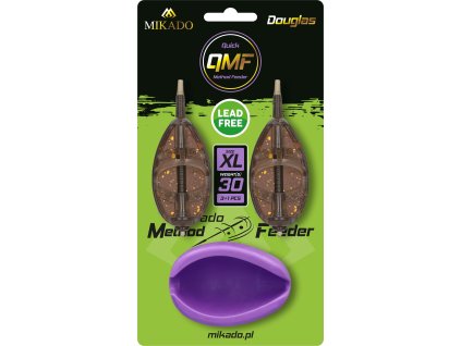 Mikado KRMÍTKO - METHOD FEEDER DOUGLAS  Q.M.F. SET XL KOMPLET - 2x40g + FORMA