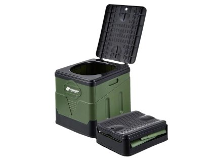 Holdcarp Akční set - kempingová přenosná skládací toaleta Portable Toi + toaletní příslušenství Toi Garbage kit