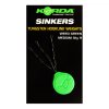 Korda Sinker Tungsten Hooklink Weight - 9ks (Varianta Korda Sinker Tungsten Hooklink Weight - 9ks - Medium Green)