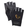 Savage Gear Neoprenové rukavice half finger černé