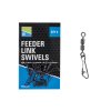 Preston Innovations Obratlík s karabinkou DOUBLE FEEDER LINK SWIVELS