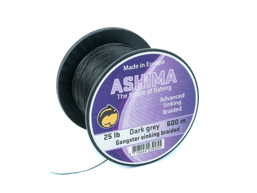 Ashima vlasce, šňůry - Gangster pletená šňůra 0,16mm 20lb 600m černá