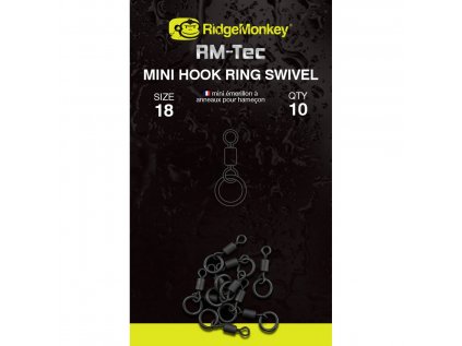 RIDGEMONKEY OBRATLÍK RM-TEC MINI HOOK RING SWIVEL MIKRO 10KS/BALENIE