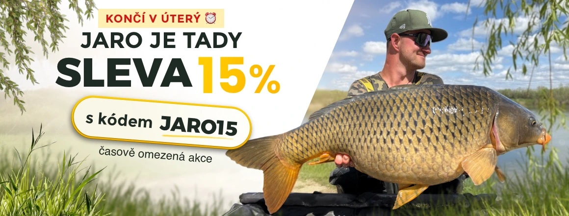 Využijte jarní slevu 15 % na rybářské vybavení na Fishing House. Zadejte slevový kód JARO15 a připravte se na novou sezónu s kvalitní výbavou pro každého rybáře. 🎣