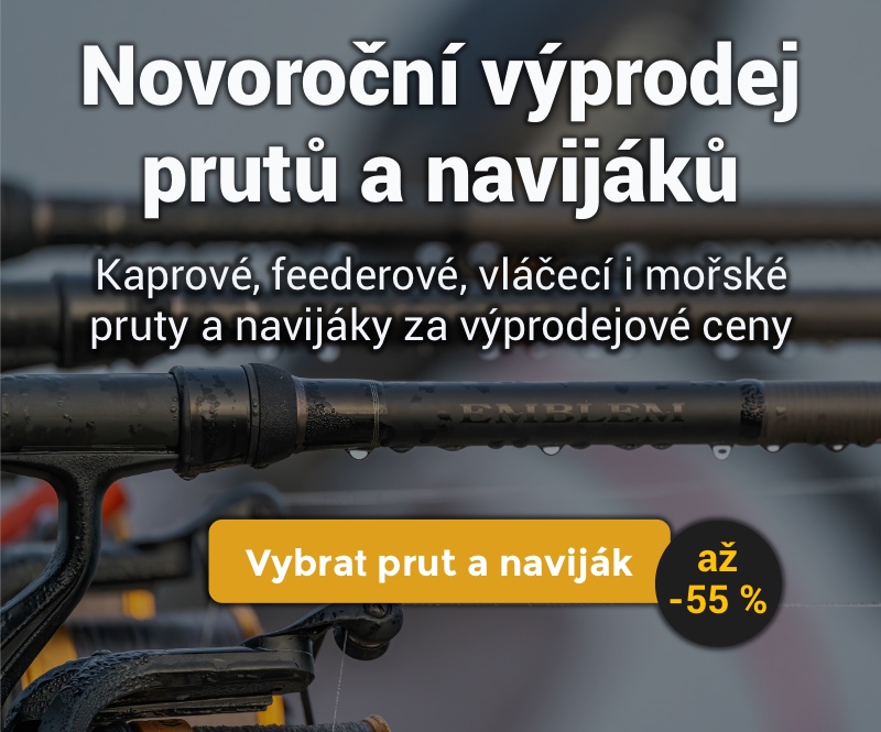 Novoroční výprodej prutů a navijáků na jednom místě. Kaprové, feederové, vláčecí i mořské modely za výhodné ceny. Využij možnost pořídit kvalitní rybářskou výbavu ve výprodeji. Akce platí do vyprodání zásob.