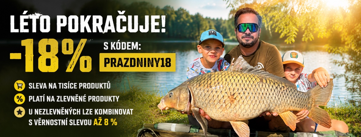 Léto pokračuje! Využijte slevu 18 % s kódem PRAZDNINY18 na tisíce produktů. Akce platí od 5. 7. do 15. 7. Sleva platí i na vybrané zlevněné produkty a u nezlevněných ji lze kombinovat s věrnostní slevou 8 %.
