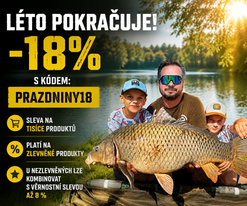 Léto pokračuje! Využijte slevu 18 % s kódem PRAZDNINY18 na tisíce produktů. Akce platí od 5. 7. do 15. 7. Sleva platí i na vybrané zlevněné produkty a u nezlevněných ji lze kombinovat s věrnostní slevou 8 %.