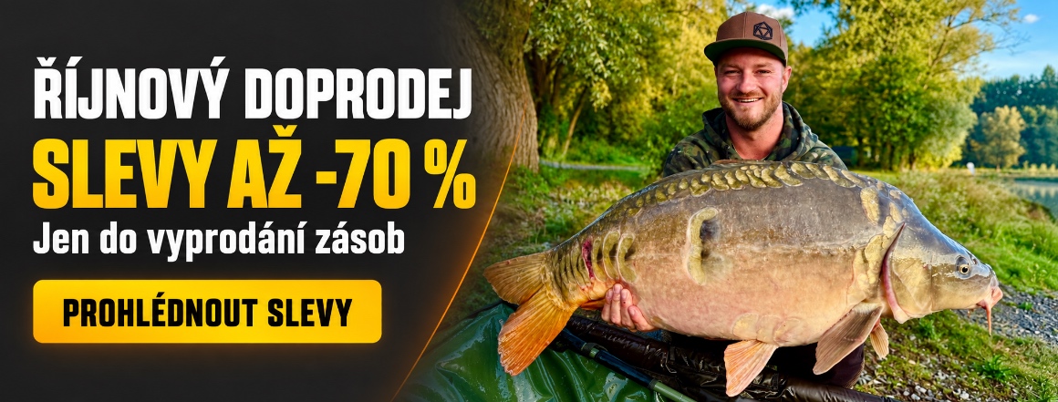 Říjnový doprodej rybářských potřeb – slevy až 70 %. Jen do vyprodání zásob.