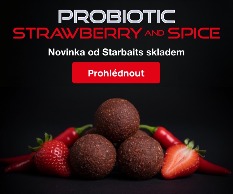 Objevte novinku Starbaits Probiotic Strawberry & Spice – atraktivní boilies s kombinací sladké jahody a jemného koření. Výrazná vůně, přirozená struktura a postupné uvolňování atraktorů pomáhají udržet kapry na krmném místě.