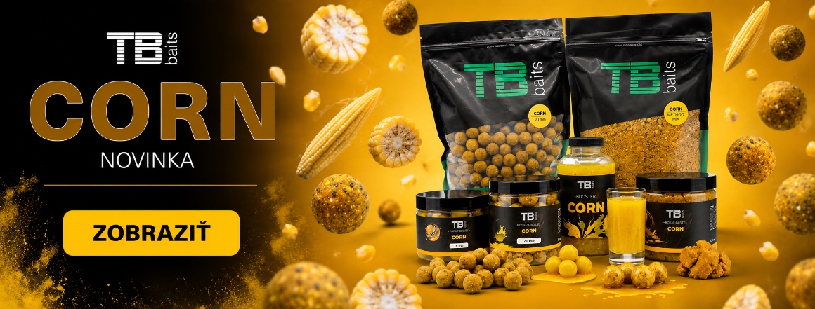 Nový rad TB Baits CORN prináša výraznú kukuričnú stopu, ktorá funguje po celý rok na revíroch s vysokým rybárskym tlakom aj počas rýchlych výprav. V ponuke nájdete boilies, pop-up nástrahy, booster, pastu aj method mix, ktoré boli navrhnuté tak, aby spolo