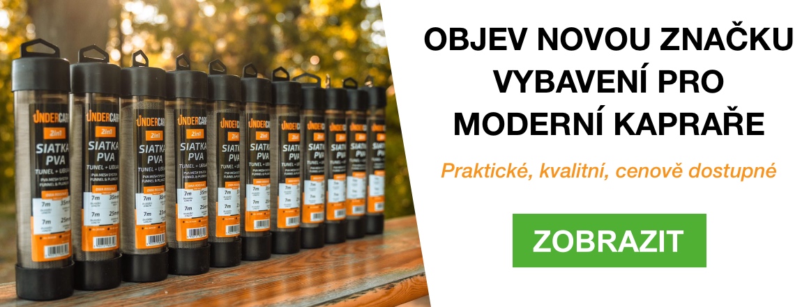 Nová značka kaprařského vybavení UnderCarp – háčky, návazce, PVA materiály a další praktické doplňky pro moderní kapraře. Kvalitní výbava za dostupné ceny.
