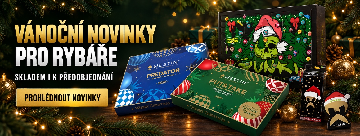 Objevte adventní kalendáře, dárkové sady a limitované vánoční nástrahy pro rybáře. Vybrané novinky jsou skladem, další můžete předobjednat.