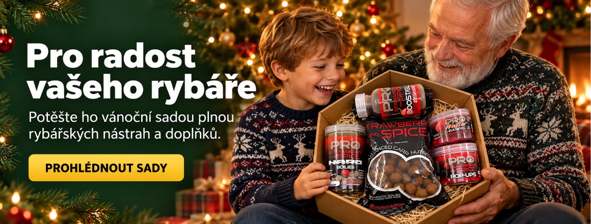 Potěšte svého rybáře dárkem, který využije u vody. Objevte vánoční sady plné nástrah a doplňků, připravené v dárkové krabici pod stromeček. 🎄