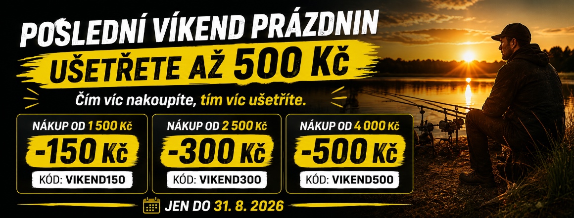 Poslední víkend prázdnin – ušetřete až 500 Kč s kódy VIKEND150, VIKEND300 a VIKEND500
