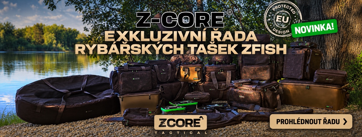 ZObjevte novou řadu rybářských tašek a pouzder ZFISH Z-CORE a ZCORE TACTICAL. Vyberte si výbavu pro přehledné uložení a pohodlnou přepravu vašich rybářských potřeb