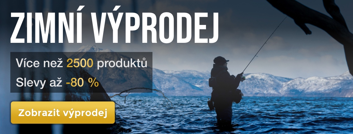 Zimní výprodej rybářských potřeb – slevy až 80 %. Využijte jedinečnou zimní akci na rybářské vybavení. Více než 2 500 produktů skladem – pruty, navijáky, krmení, nástrahy i doplňky za zvýhodněné ceny. Nakupujte kvalitní rybářské potřeby ve výchovní slevě