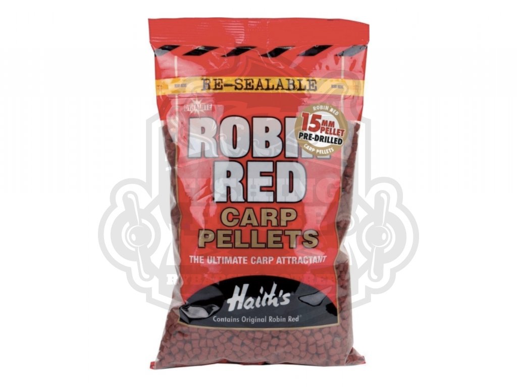 Dynamite Baits pelety Robin Red Pre-Drilled 900g