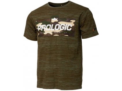 Bark Print T Shirt Burnt Olive Green 1