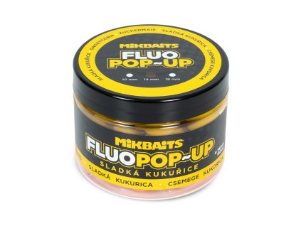 Mikbaits Fluo pop-up Sladká kukuřice (Objem 100ml, Průměr 10mm)