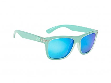 SK Plus Cash Seafoam Crystal Blue Mirror Sunglasses