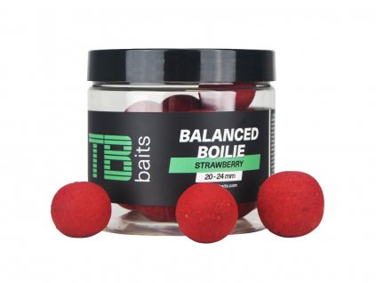 Boilie Balanced + Atraktor Strawberry