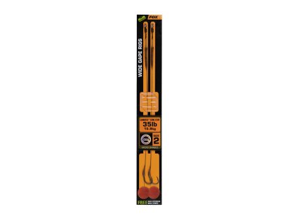 Fox návazec Edges Wide Gape Camotex Semi Stiff 2ks