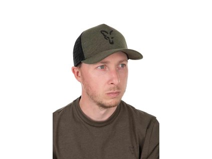 chh035 fox collection trucker cap green and black main 1
