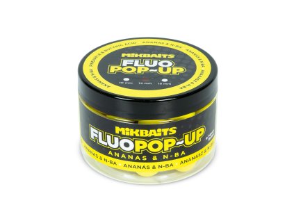 Mikbaits Fluo pop-up Ananas N-BA (Priemer 10 mm, Objem 60 ml)