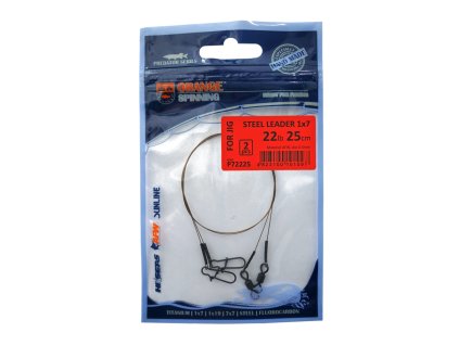 Life Orange ocelové lanko s karabínkou a obratlíkom Steel Leader 1x7 (Priemer 0,28 mm, Dĺžka 15 cm, Nosnosť (kg) 7 kg)