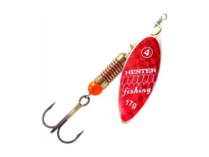 Hester Fishing trblietka Willow Red Holo Scales (Hmotnosť nástrahy 3 g)