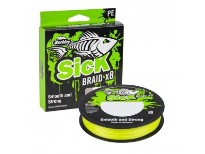 Berkley šnúra Sick Braid Hi-Vis Yellow (Priemer 0,06 mm, Získané z 150m, Nosnosť (kg) 5,4 kg)