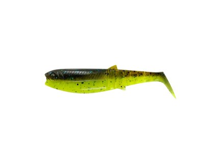 Savage Gear gumová nástraha Cannibal Shad Chartreuse Pumpkin (Veľkosť návnady 6,8 cm, Hmotnosť nástrahy 3 g)