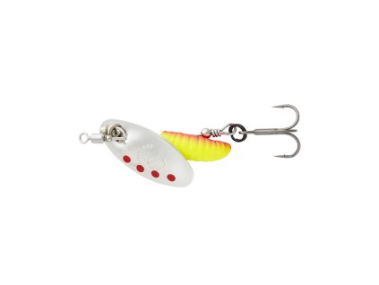 Savage Gear trblietka Grub Spinner Sinking Silver Red Yellow (Hmotnosť nástrahy 2,2g)