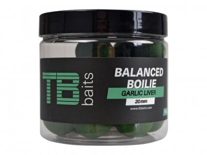 TB Baits vyvážené Boilie Balanced + Atraktor Garlic Liver 100g (Priemer 20 mm)
