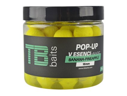 TB Baits plávajúce boilie Pop-Up Yellow Banana Pineapple + NHDC 65g (Priemer 12 mm)