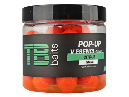 TB Baits plávajúce boilie Pop-Up Orange Citrus + NHDC 65g