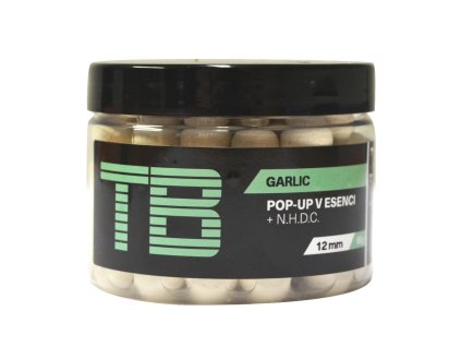 TB Baits plávajúce boilie Pop-Up White Garlic + NHDC 65g (Priemer 12 mm)