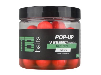TB Baits plávajúce boilie Pop-Up Red Crab + NHDC 65g