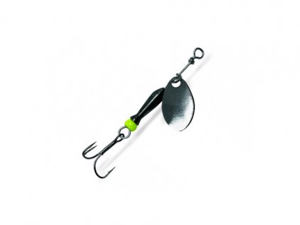 Jigovky.cz rotačná trblietka Classic Black Black/Chartreuse Body (Veľkosť háčika 000)