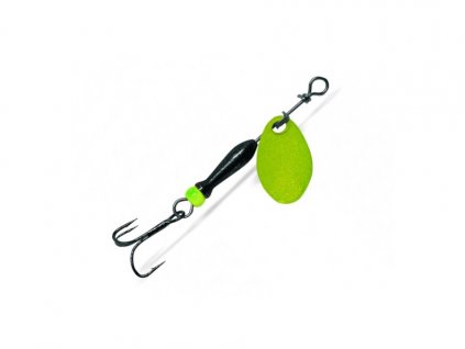 Jigovky.cz rotačná trblietka Classic Fluo Yellow Black/Chartreuse Body (Veľkosť háčika 000)