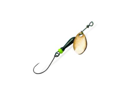 Jigovky.cz rotační třpytka Classic Barbless Pink Gold Black/Chartreuse Body (Veľkosť háčika 000)