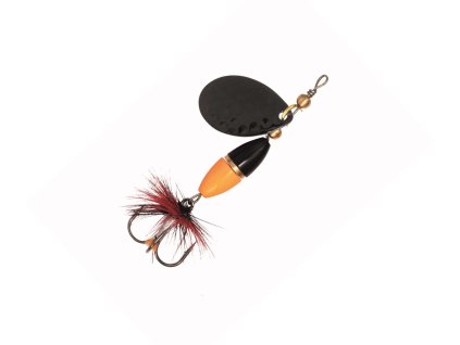 Kinetic rotační třpytka Fizz Spinner Black/Orange/Gold Ribbon (Hmotnosť nástrahy 5 g)