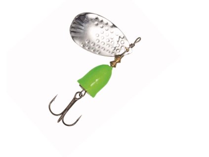 Kinetic rotační třpytka Gekko Silver/Green (Hmotnosť nástrahy 5 g)