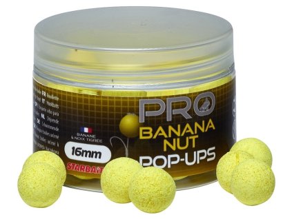 Starbaits plovoucí boilies PRObiotic Pop-Up Banana Nut 50g (Priemer 12 mm)