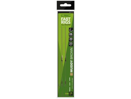 SPRO návazce C-Tec Fast Rigs Barbless hnědá 23cm 30lb 2ks (Veľkosť háčika 2)