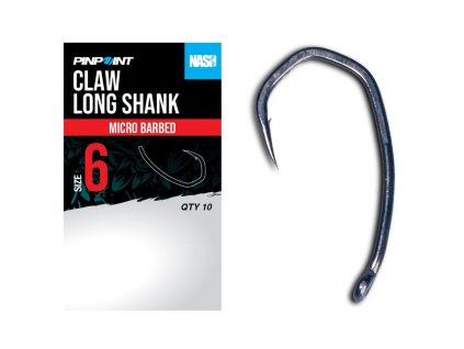 Nash háčky Claw Long Shank Micro Barbed 10ks (Veľkosť háčika 2)