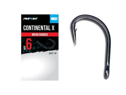 Nash háčky Continental X Micro Barbed 10ks (Veľkosť háčika 2)