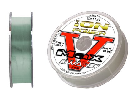 AWA-S vlasec iON POWER V-Max Line 100m (Priemer 0,14 mm, Nosnosť (kg) 2,1 kg)