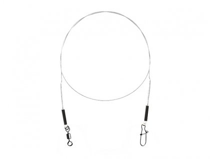 Delphin fluorocarbonové lanko s obratlíkom a karabínkou BOMB! (Balenie 2ks, Dĺžka 15 cm, Nosnosť (kg) 5 kg)